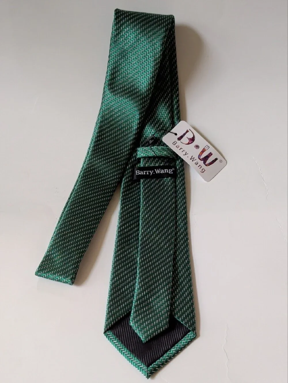 Men's Green Patterned Tie Set - Tie, Pocket Square & Cufflinks NWT